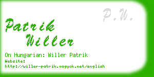 patrik willer business card